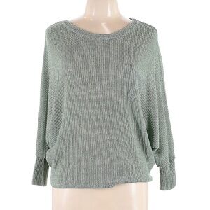 Francescas Gray Women's Knit Pullover Long Sleeve Shirt